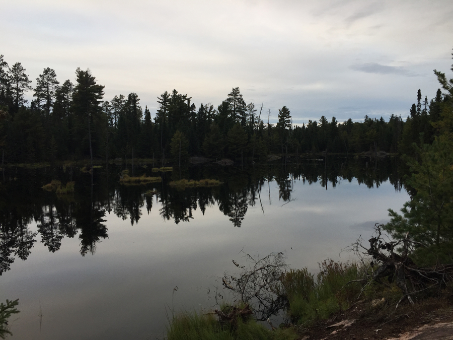 Evening at an unnamed lake along the Angleworm Lake Trail in the BWCA